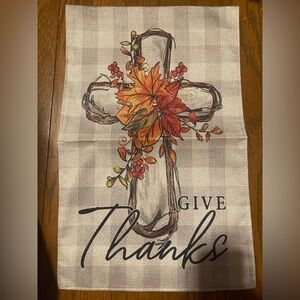 Garden Flag Autumn Fall Thanksgiving 12" x 18" NWOT
